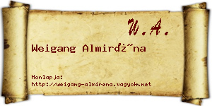 Weigang Almiréna névjegykártya